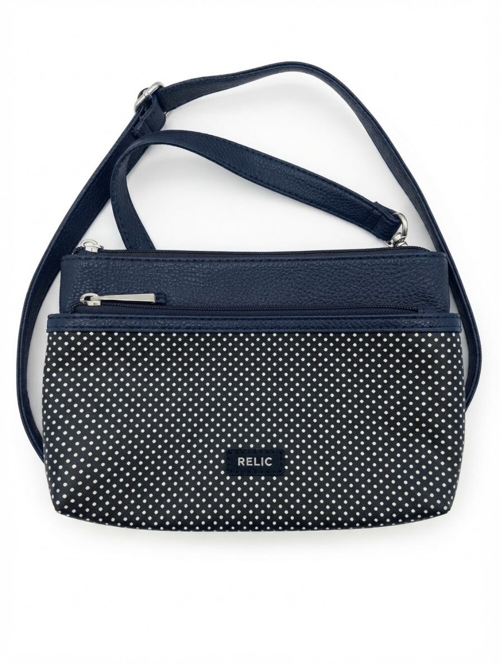 Relic Navy Polka Dot Crossbody Bag